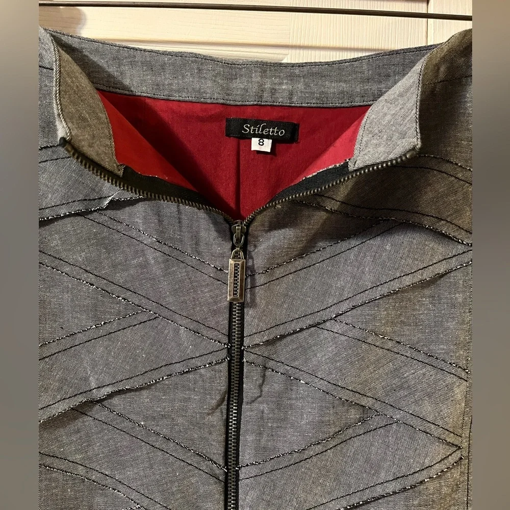Stiletto Straight Skirt Full Front Zipper and Fully Lined Size 8